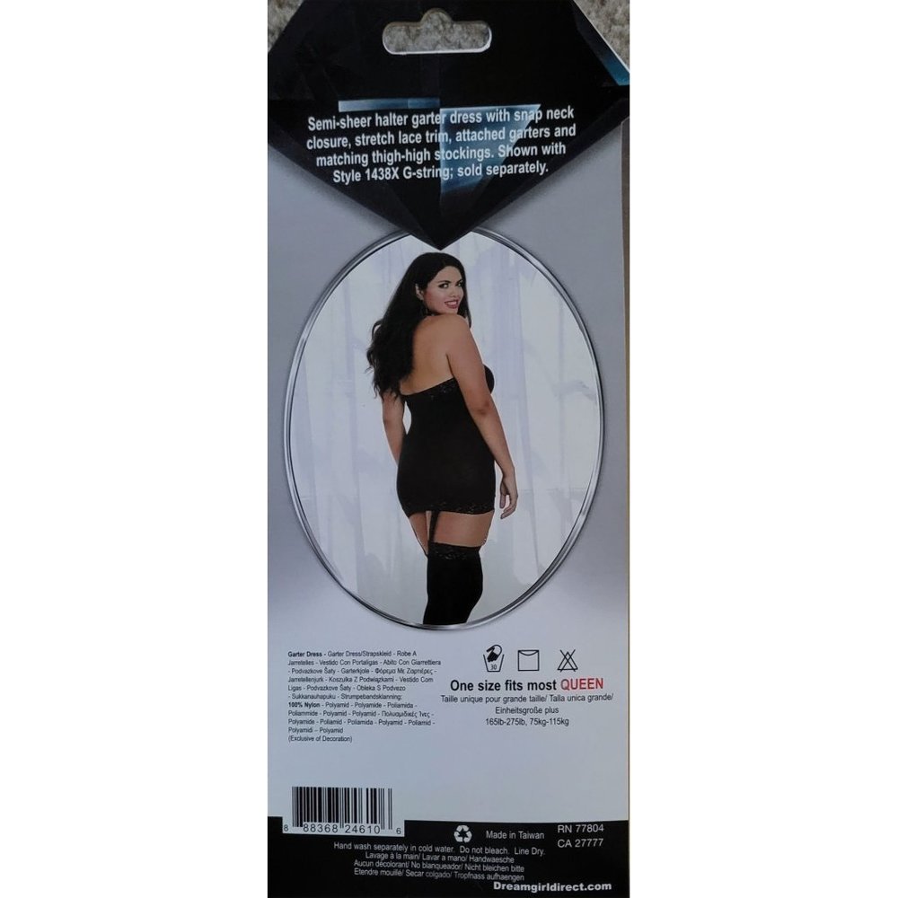 **New** Dreamgirl Semi-Sheer Garter Dress - Picture 3 of 3